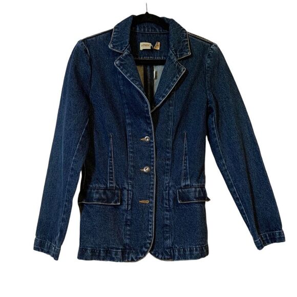 Vintage LondonJean Denim Blazer Small - Picture 1 of 6